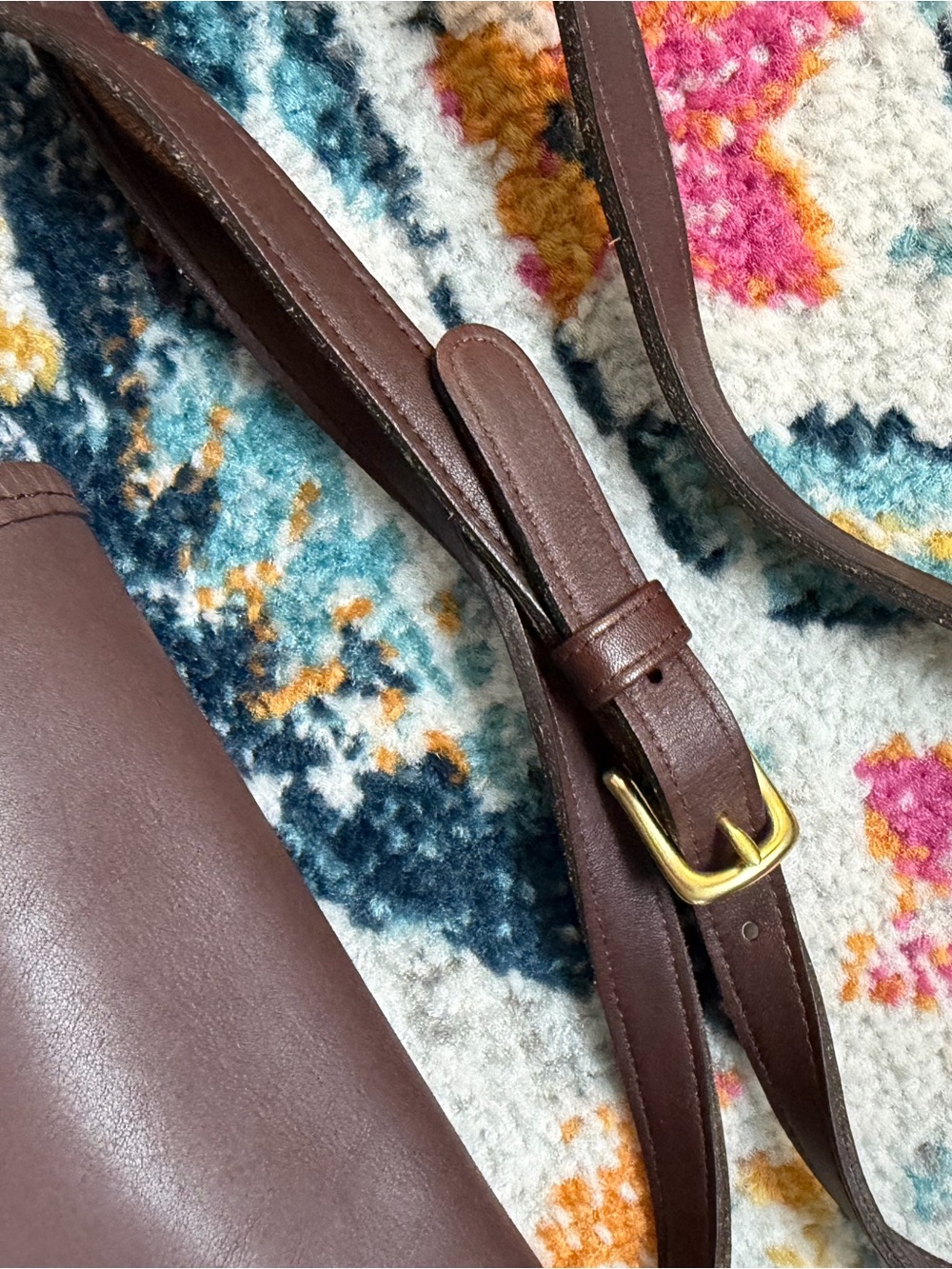 Coach Vintage Companion Flap Costa Rica Leather Crossbody Bag Mahogany EUC - Picture 13 of 14